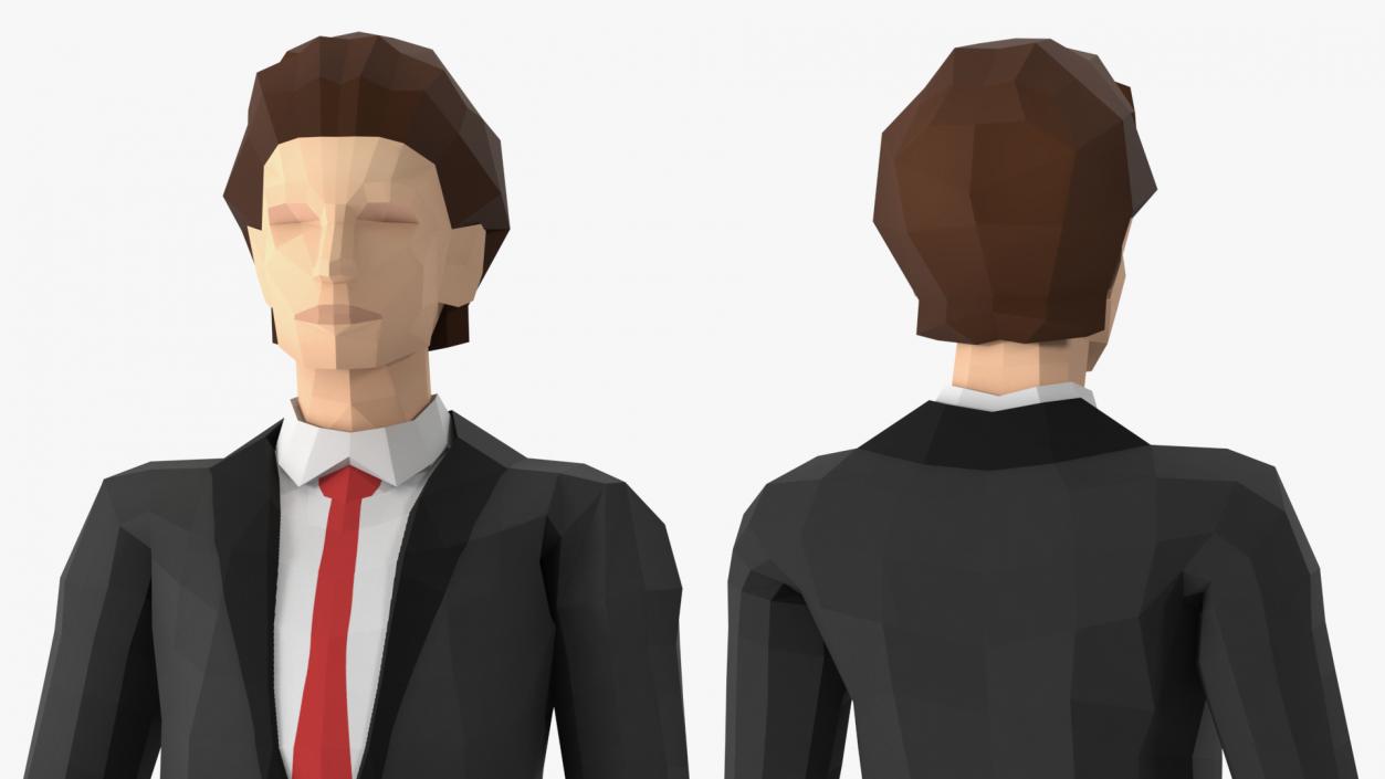 3D model Low Poly Businessman