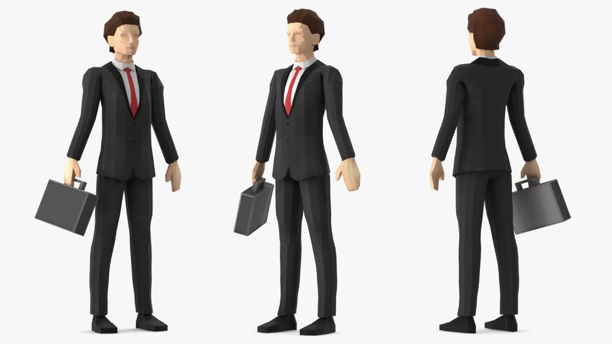 3D model Low Poly Businessman