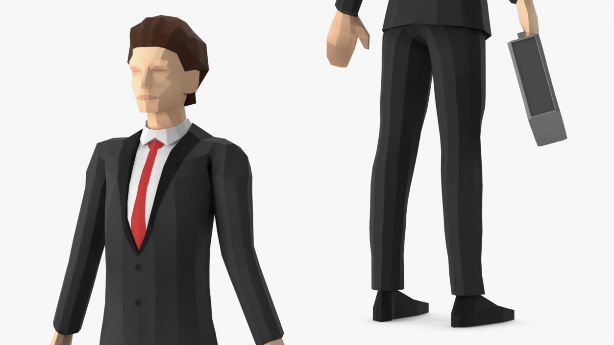 3D model Low Poly Businessman