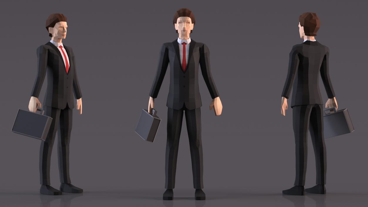 3D model Low Poly Businessman