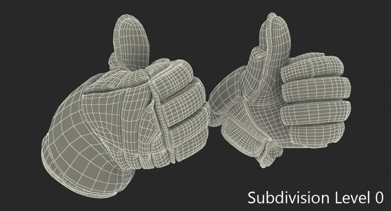 Hockey Gloves Thumb Up Pose 3D