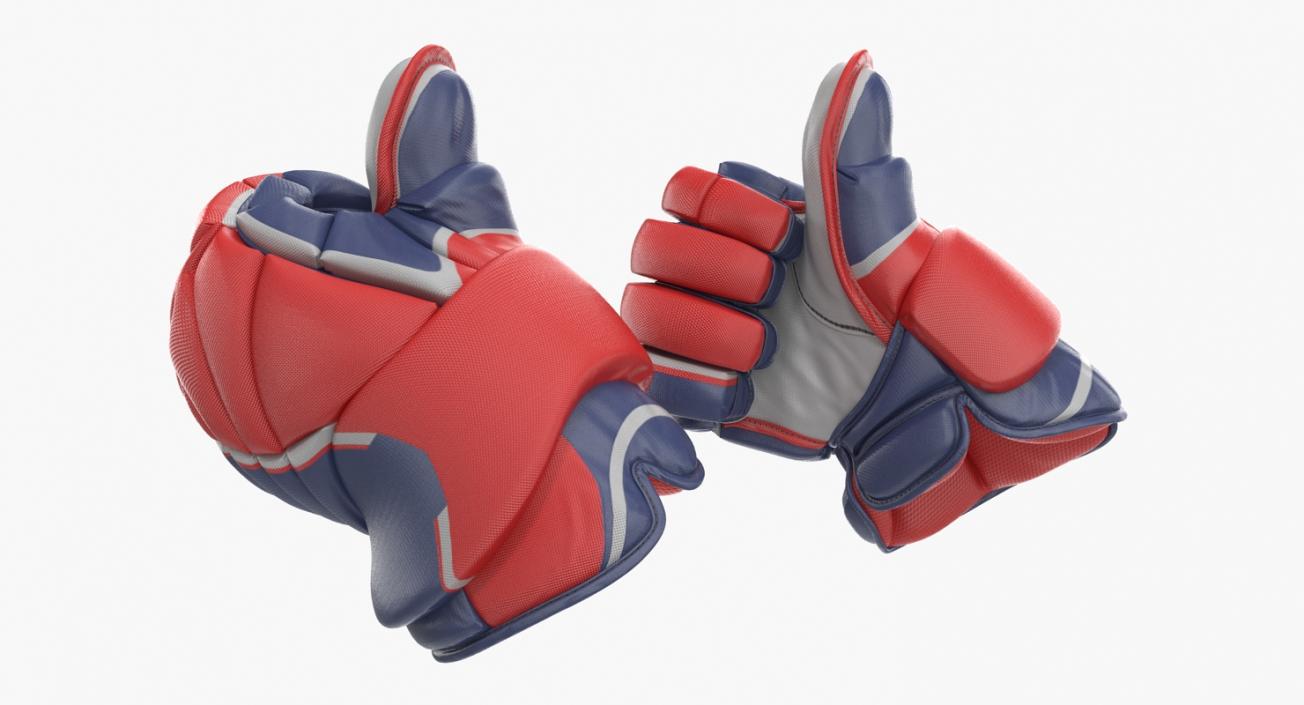 Hockey Gloves Thumb Up Pose 3D