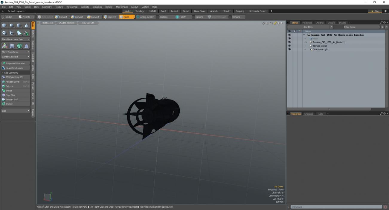 3D model Russian FAB 1500 Air Bomb