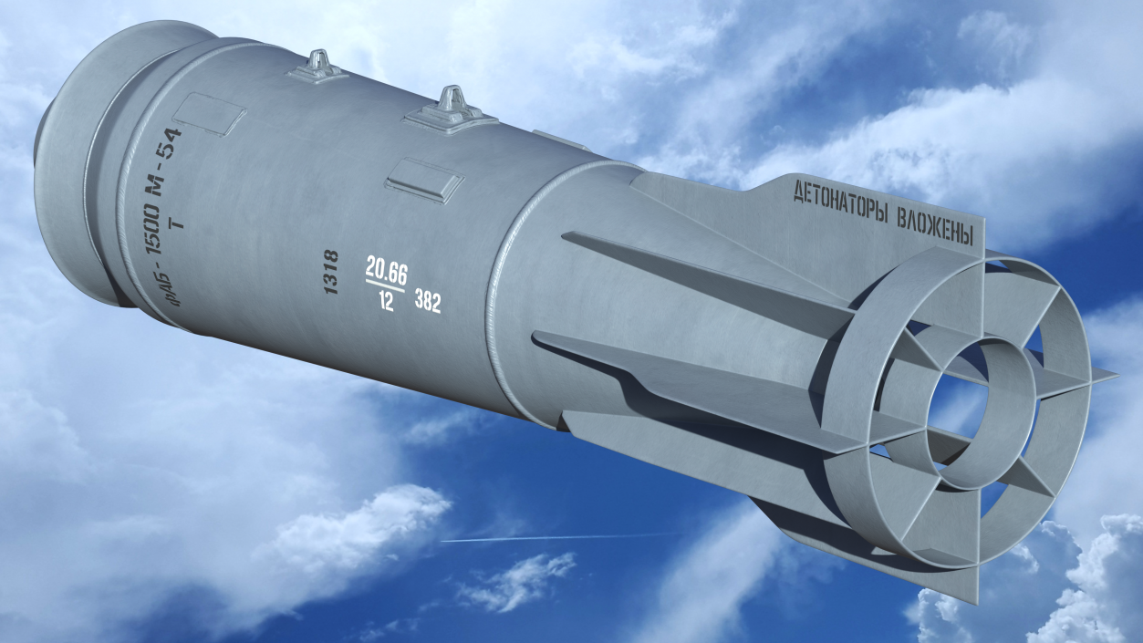 3D model Russian FAB 1500 Air Bomb