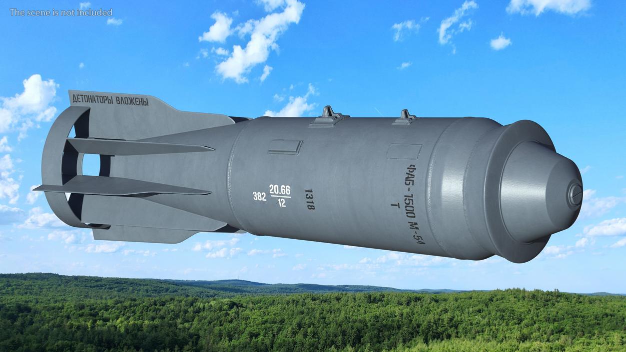 3D model Russian FAB 1500 Air Bomb