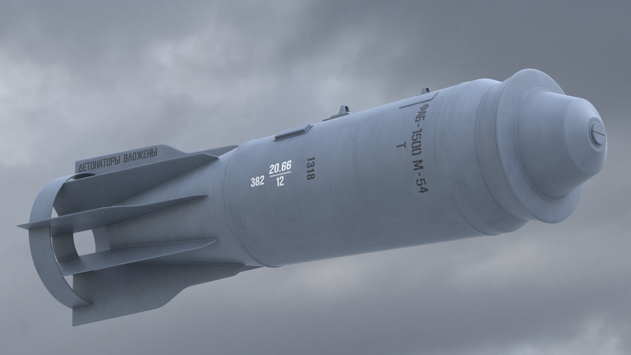 3D model Russian FAB 1500 Air Bomb