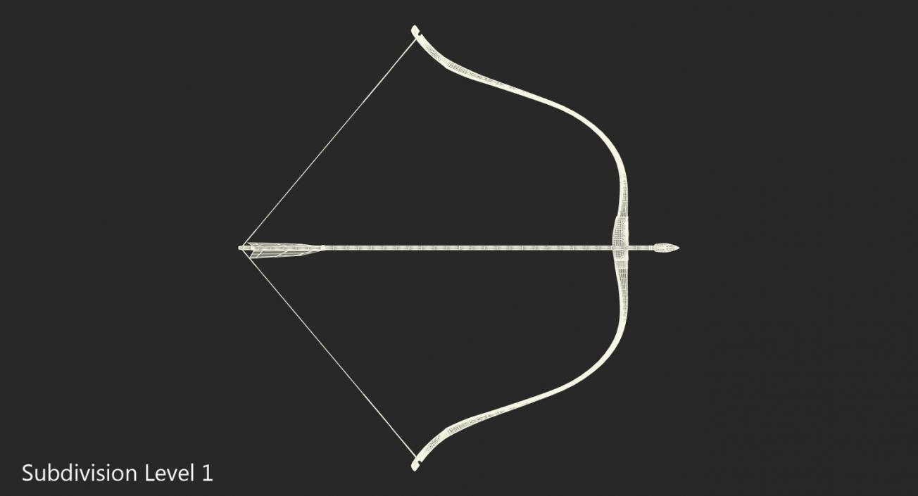 Bow with Arrow 3D model