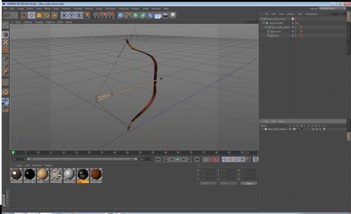 Bow with Arrow 3D model