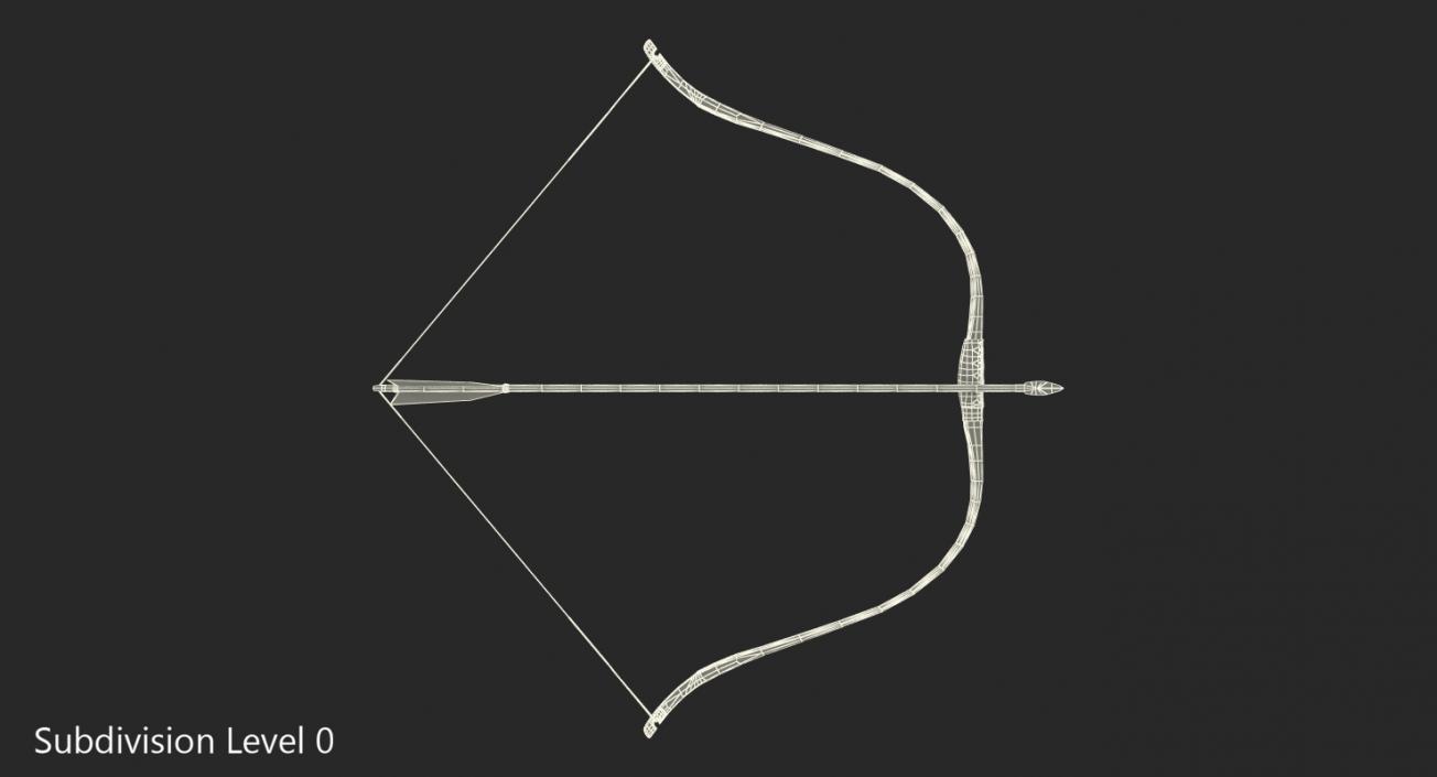 Bow with Arrow 3D model