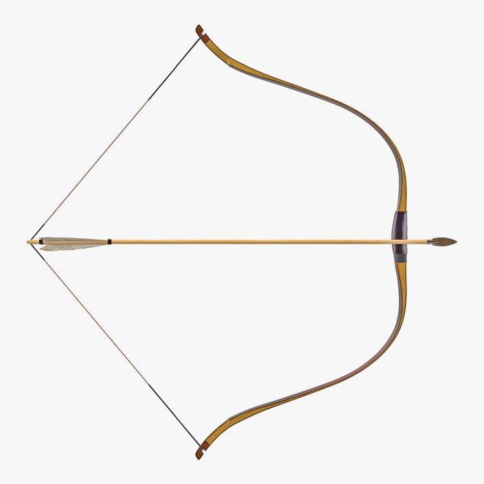 Bow with Arrow 3D model