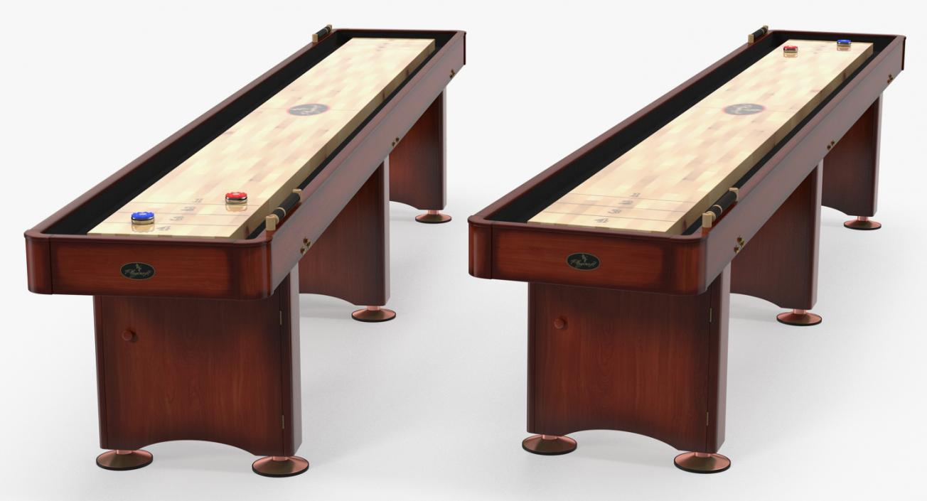 3D Shuffleboard Table model