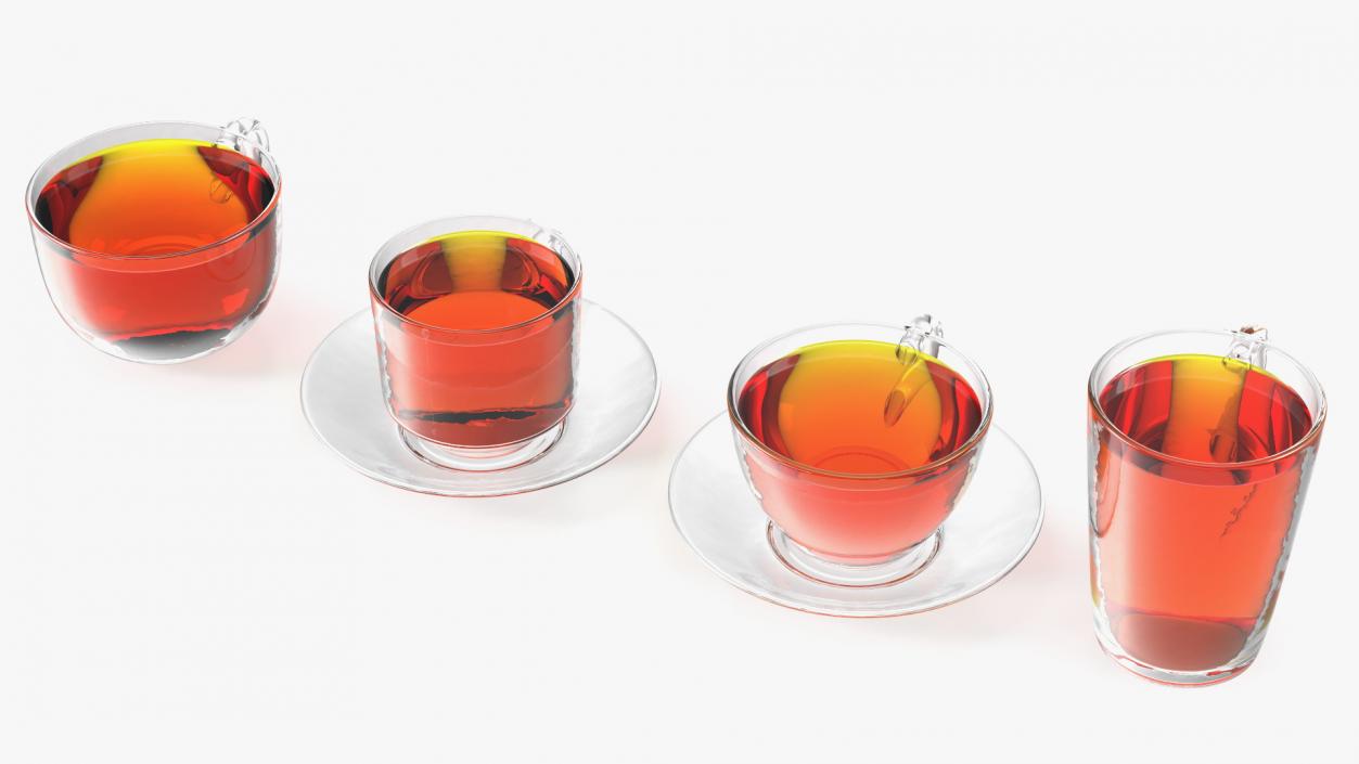 3D Tea Cup Set Full