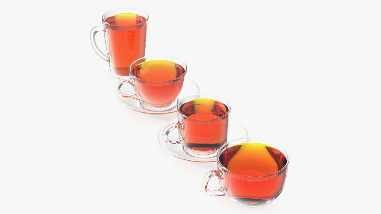 3D Tea Cup Set Full