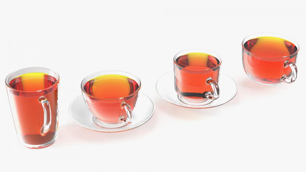 3D Tea Cup Set Full