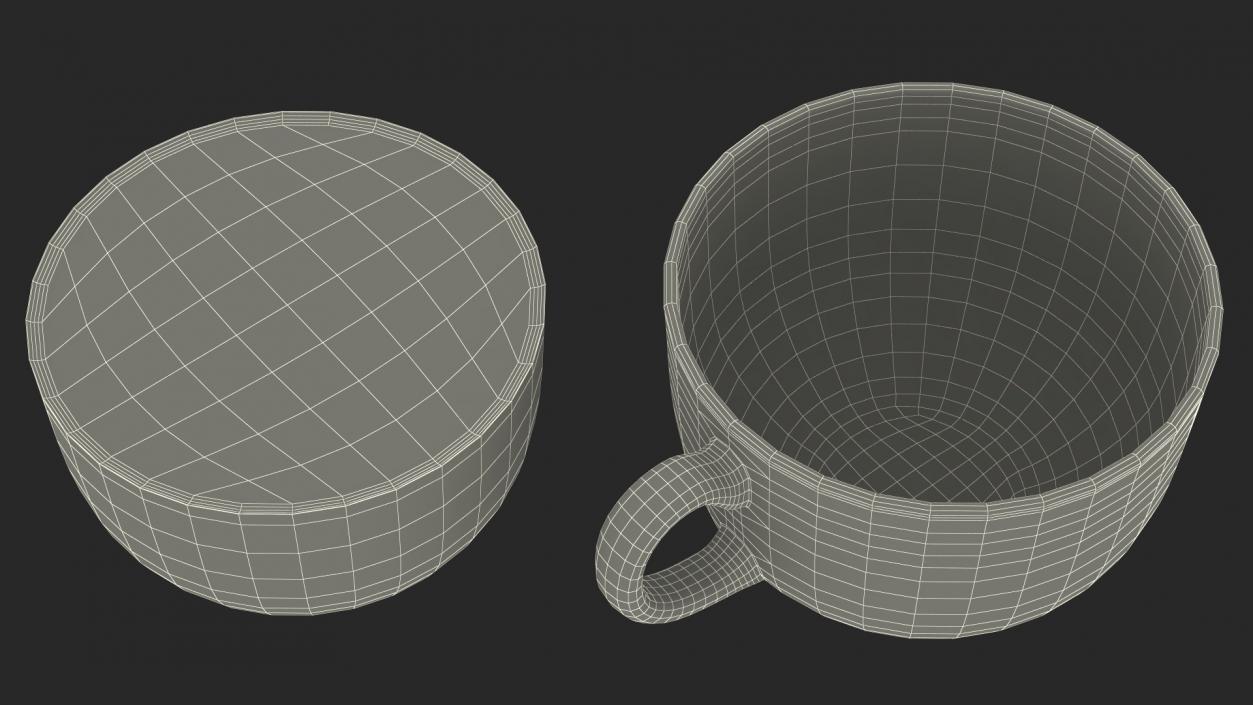 3D Tea Cup Set Full