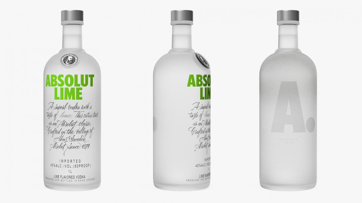 3D Absolut Lime Flavoured Vodka model