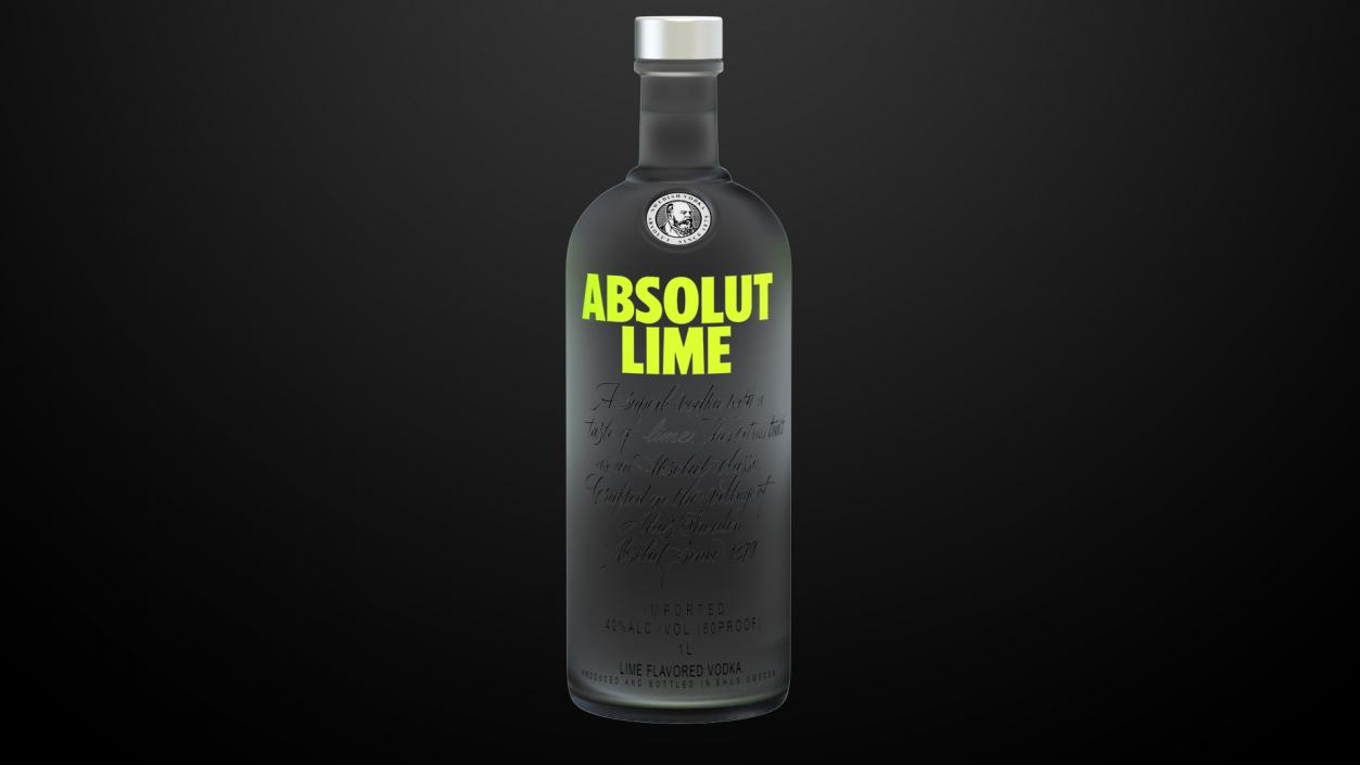 3D Absolut Lime Flavoured Vodka model