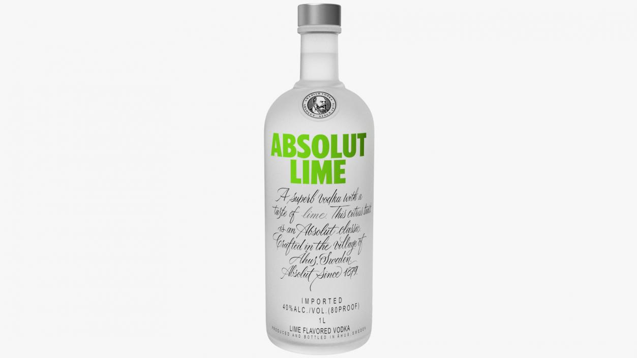 3D Absolut Lime Flavoured Vodka model