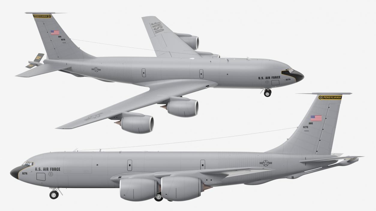 3D Boeing KC 135 Stratotanker Rigged model