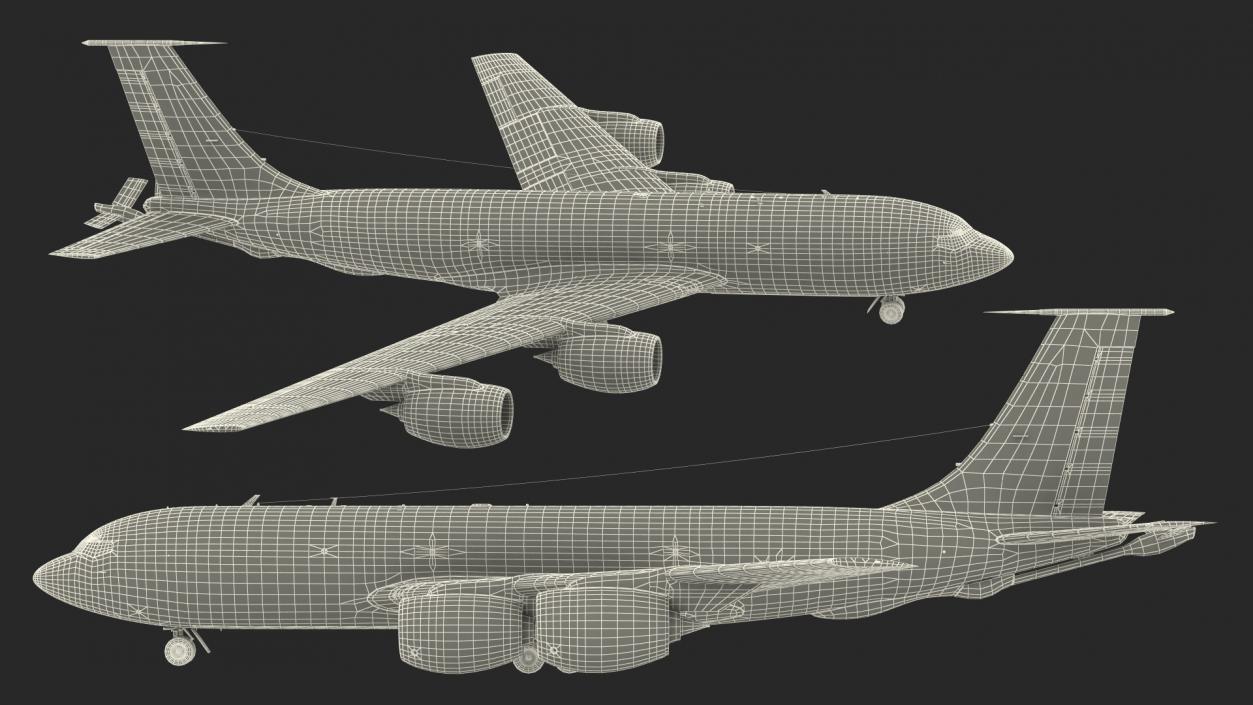 3D Boeing KC 135 Stratotanker Rigged model