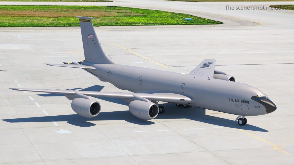 3D Boeing KC 135 Stratotanker Rigged model