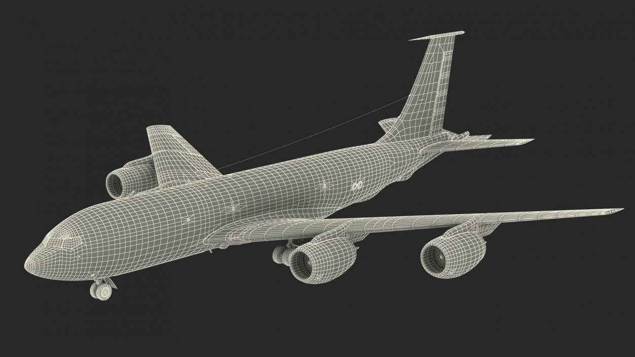 3D Boeing KC 135 Stratotanker Rigged model