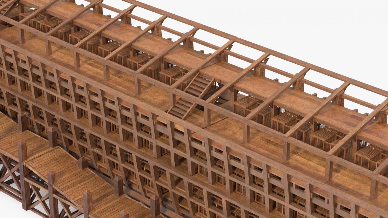 3D model Noah Ark Cross Section with transparency