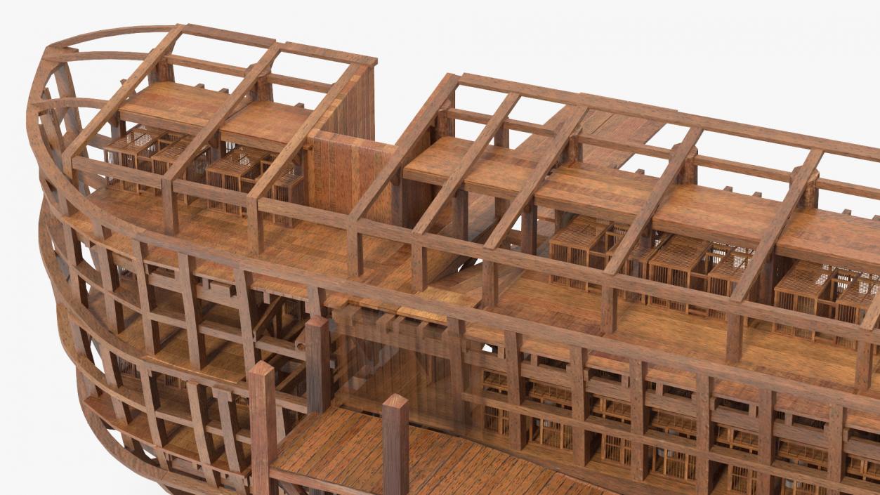 3D model Noah Ark Cross Section with transparency