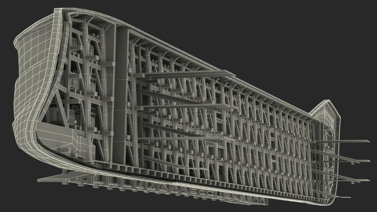 3D model Noah Ark Cross Section with transparency