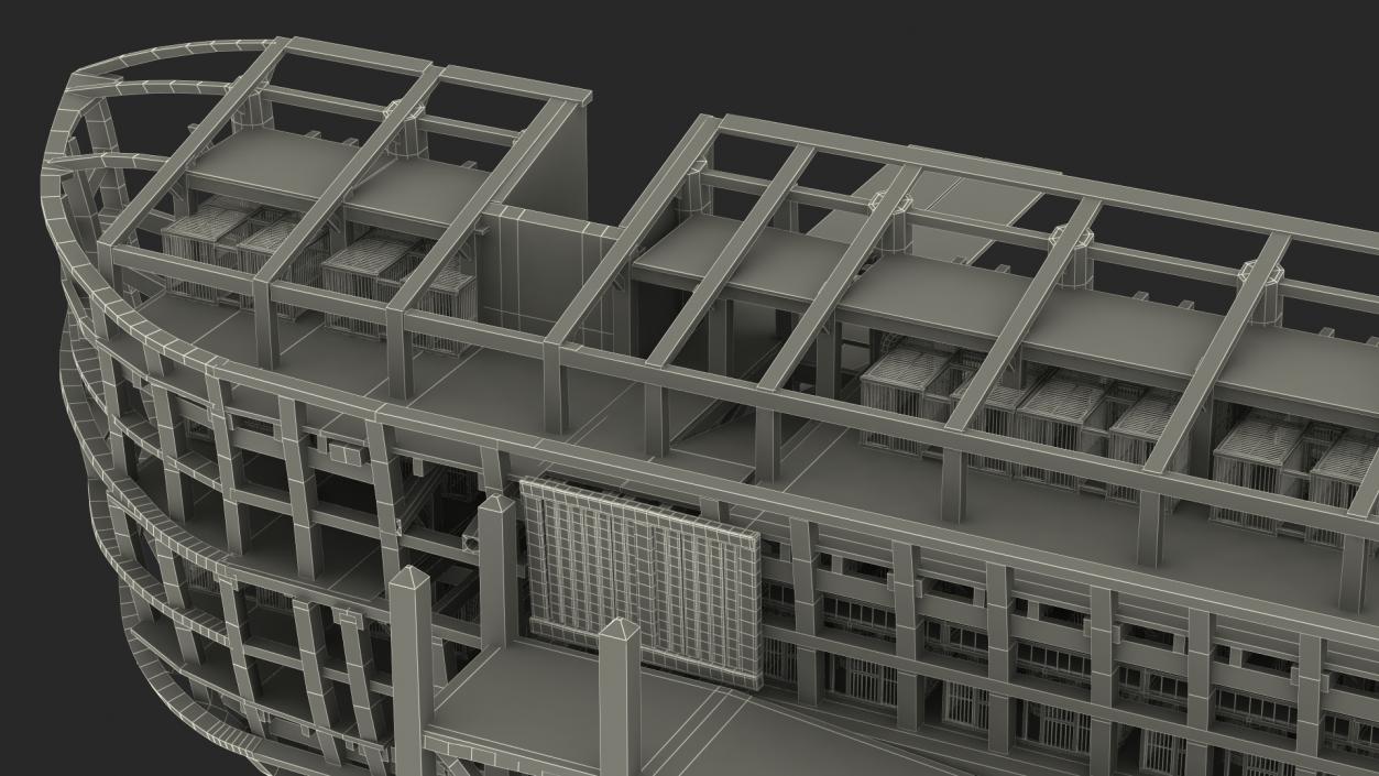 3D model Noah Ark Cross Section with transparency