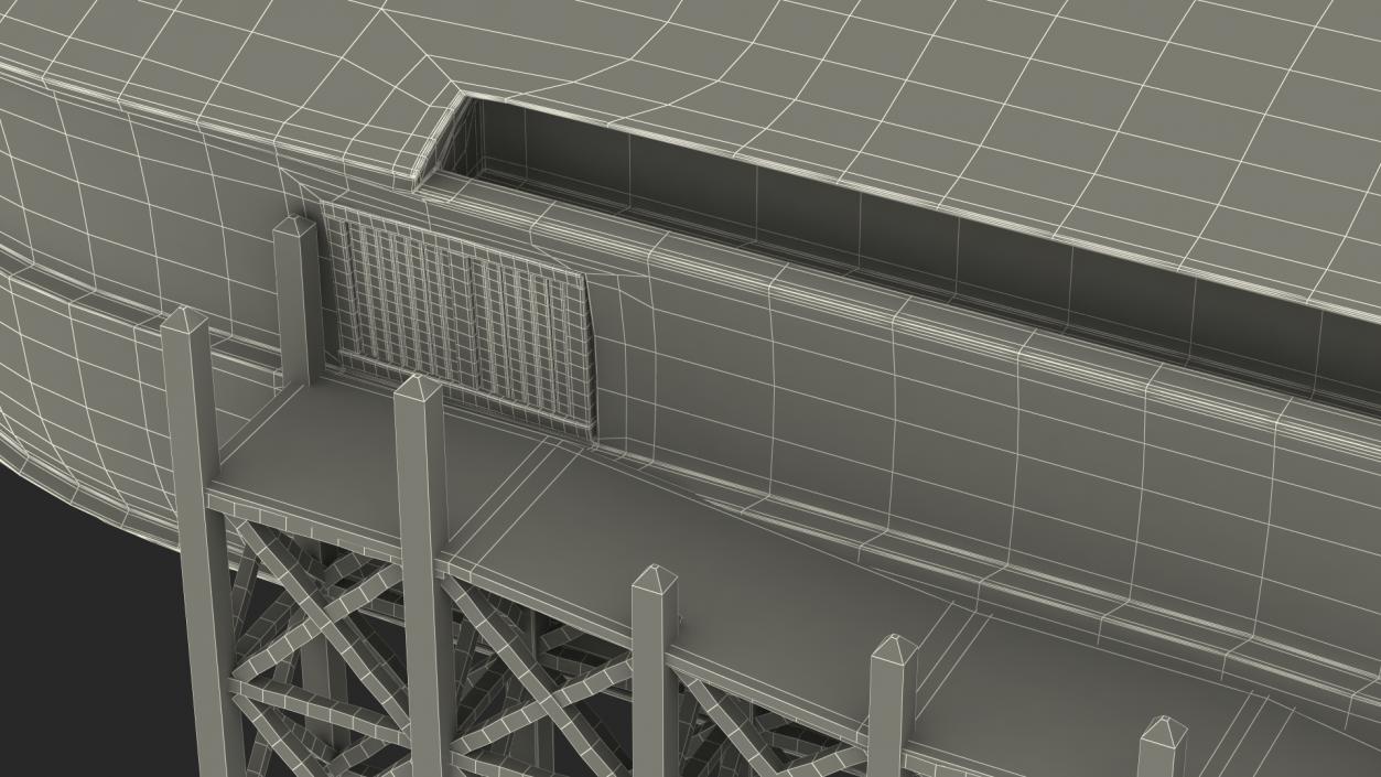 3D model Noah Ark Cross Section with transparency