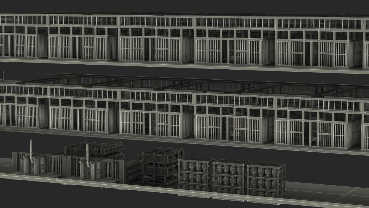 3D model Noah Ark Cross Section with transparency