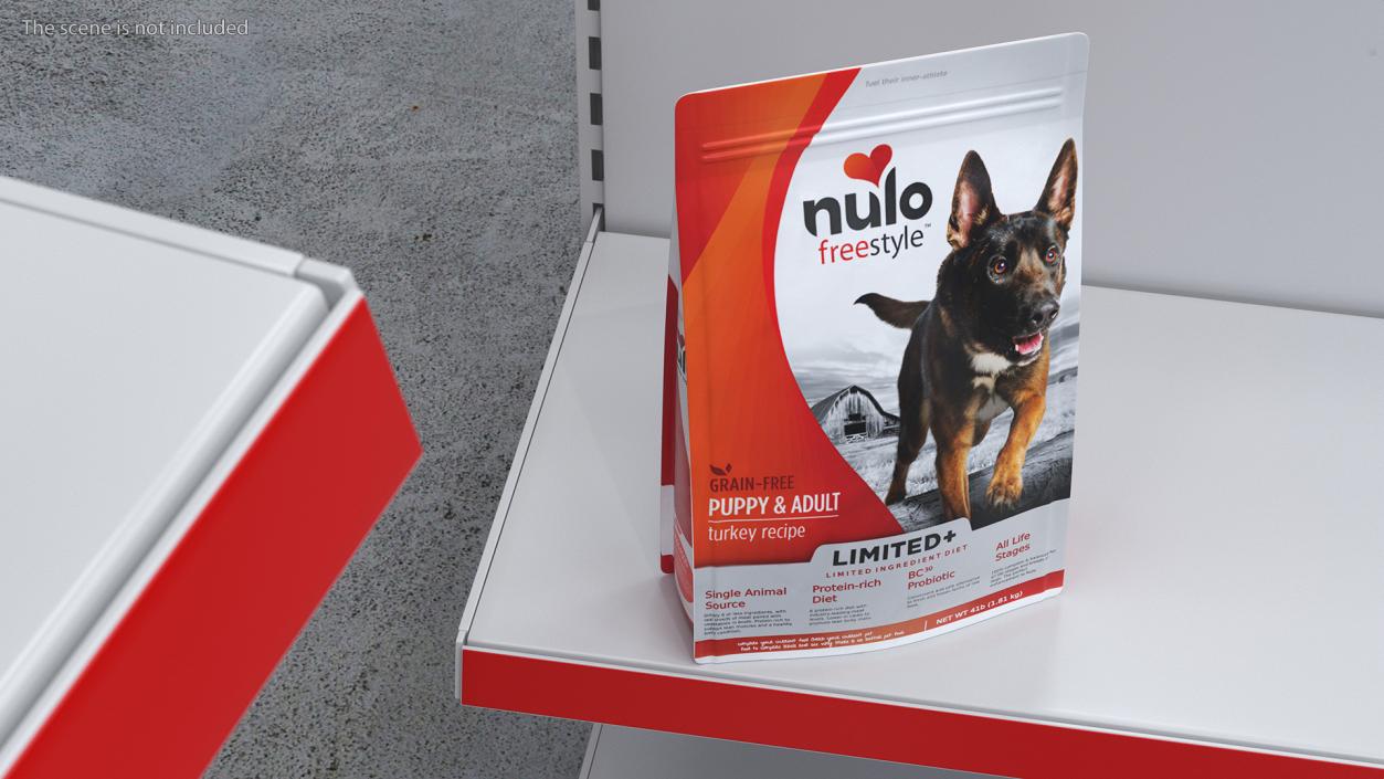 Pet Dry Food Nulo 4lb Package 3D model