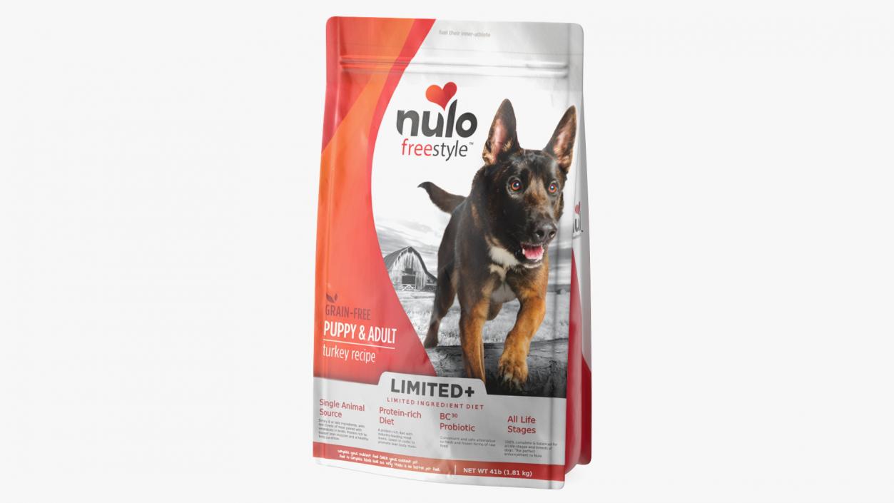 Pet Dry Food Nulo 4lb Package 3D model