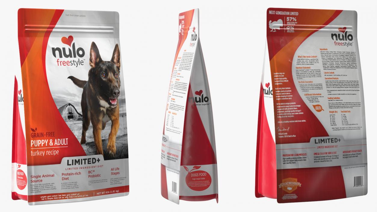 Pet Dry Food Nulo 4lb Package 3D model