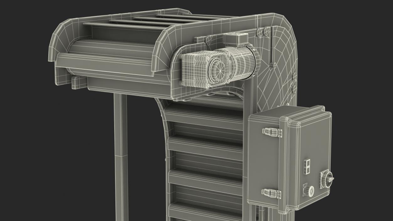 Vertical Conveyor With Control Box 3D model