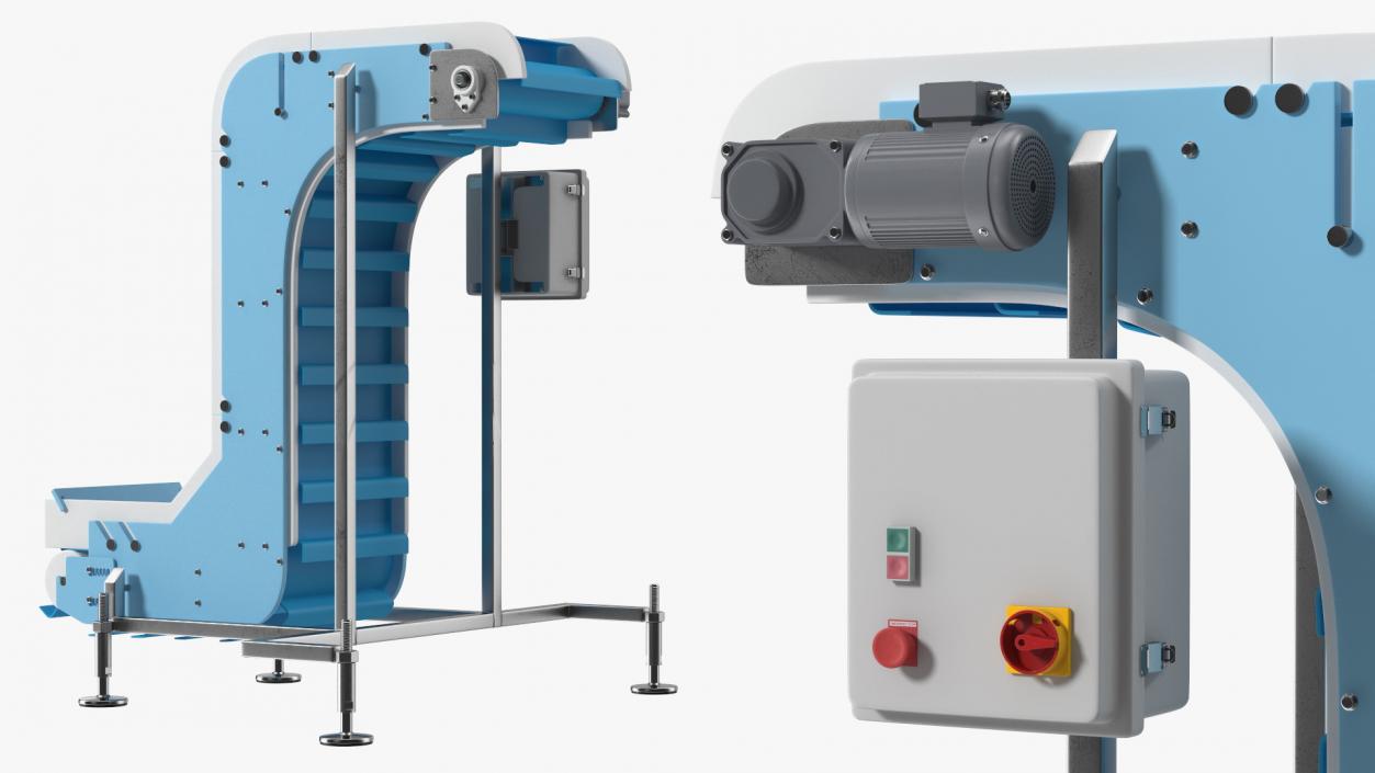 Vertical Conveyor With Control Box 3D model