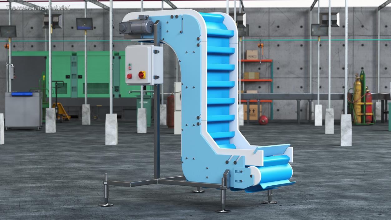 Vertical Conveyor With Control Box 3D model