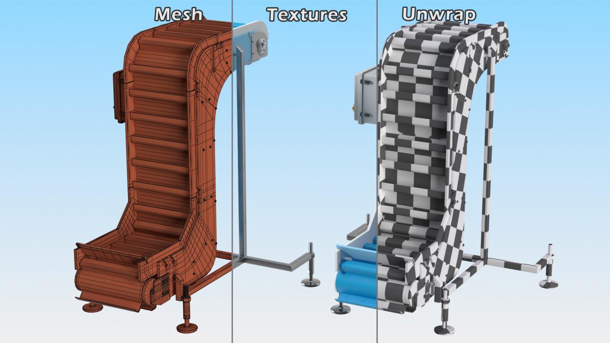 Vertical Conveyor With Control Box 3D model