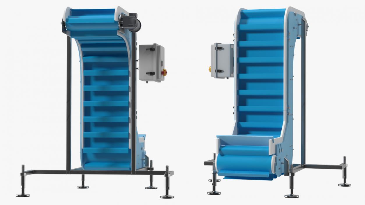 Vertical Conveyor With Control Box 3D model