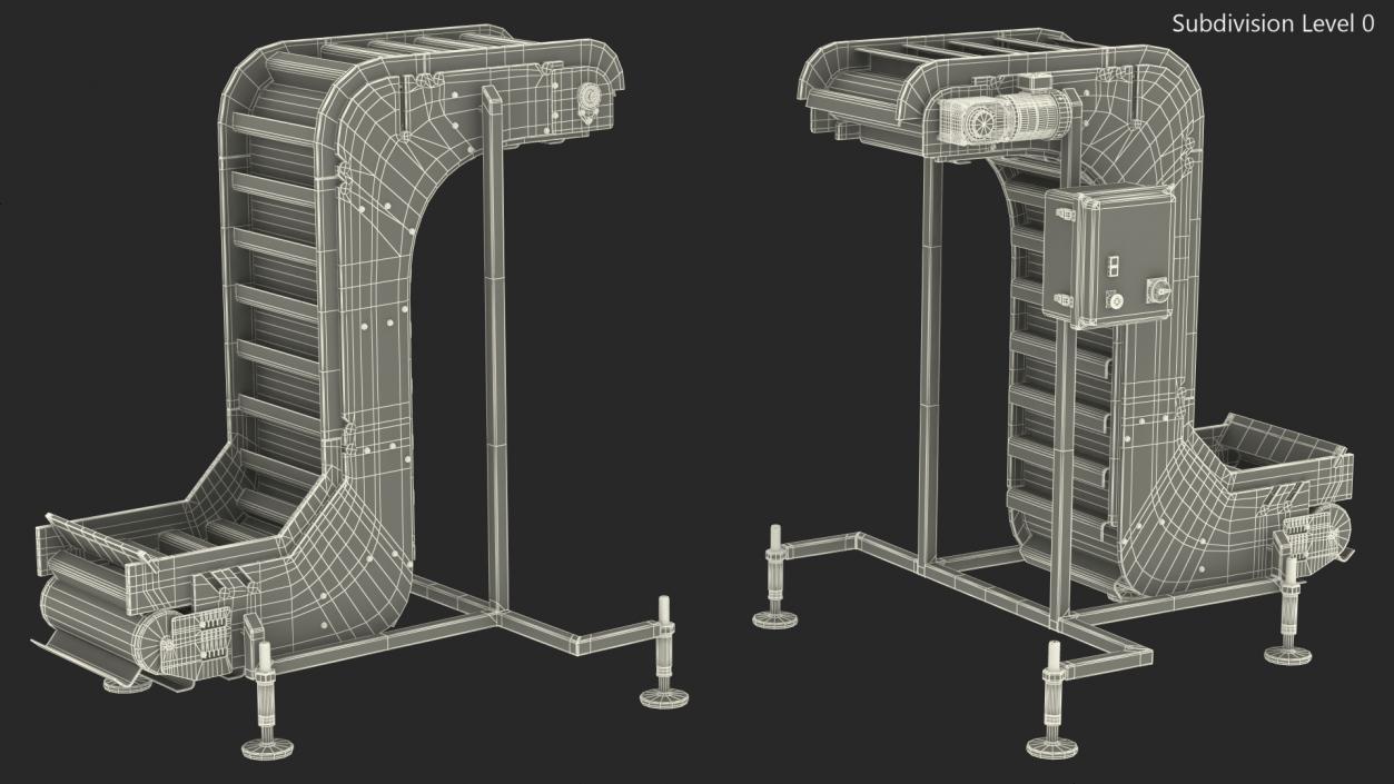 Vertical Conveyor With Control Box 3D model