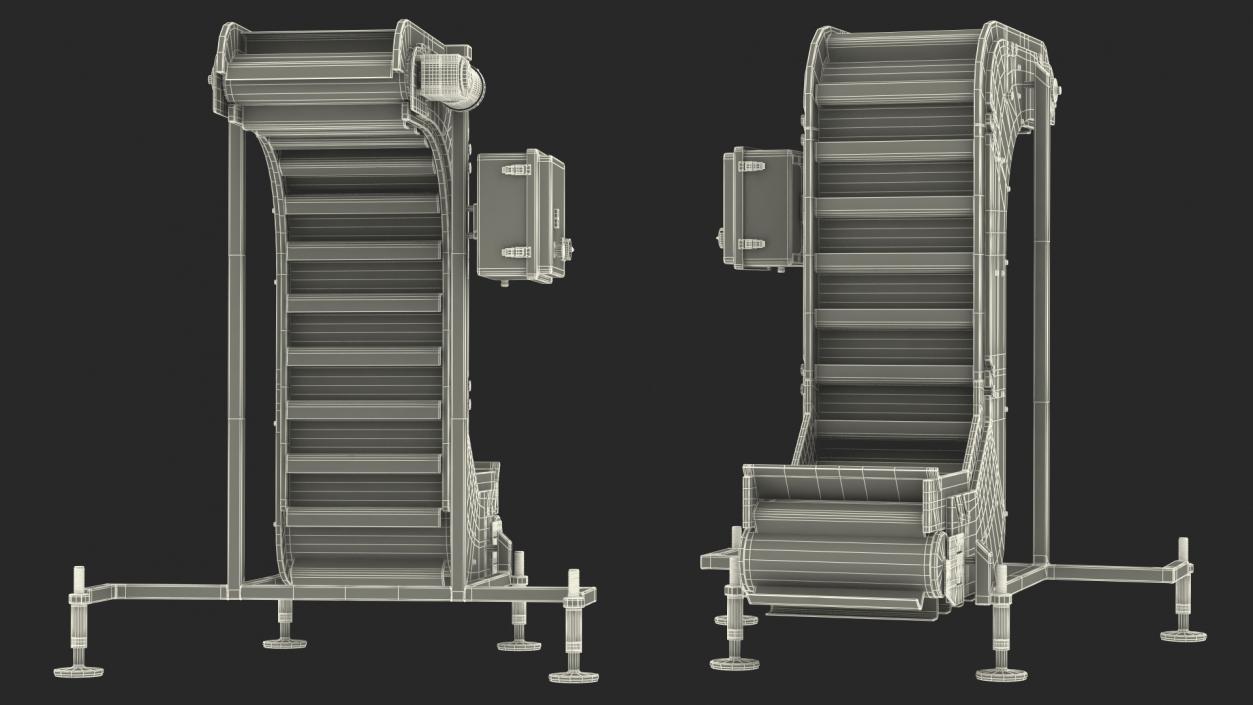 Vertical Conveyor With Control Box 3D model