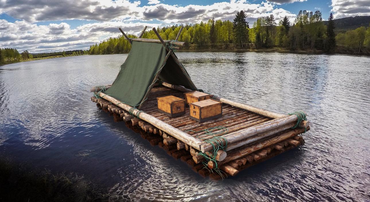 3D Timber Raft