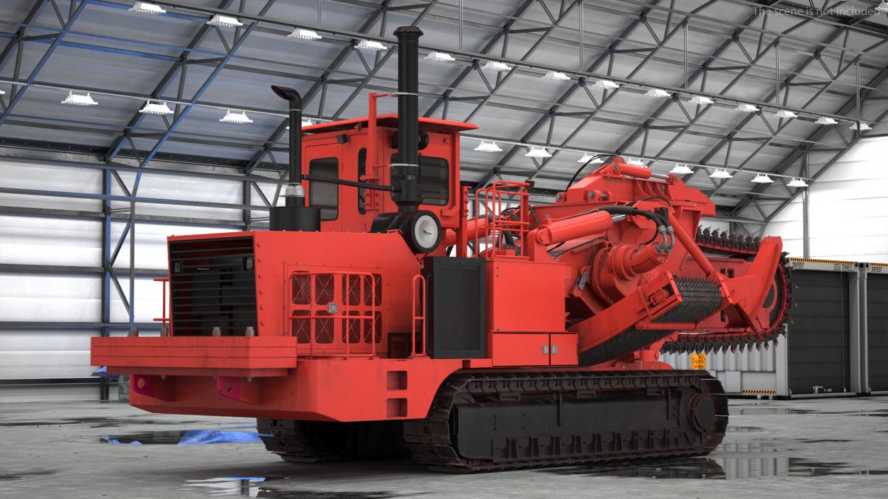 3D Trencher Machine Red Dusty