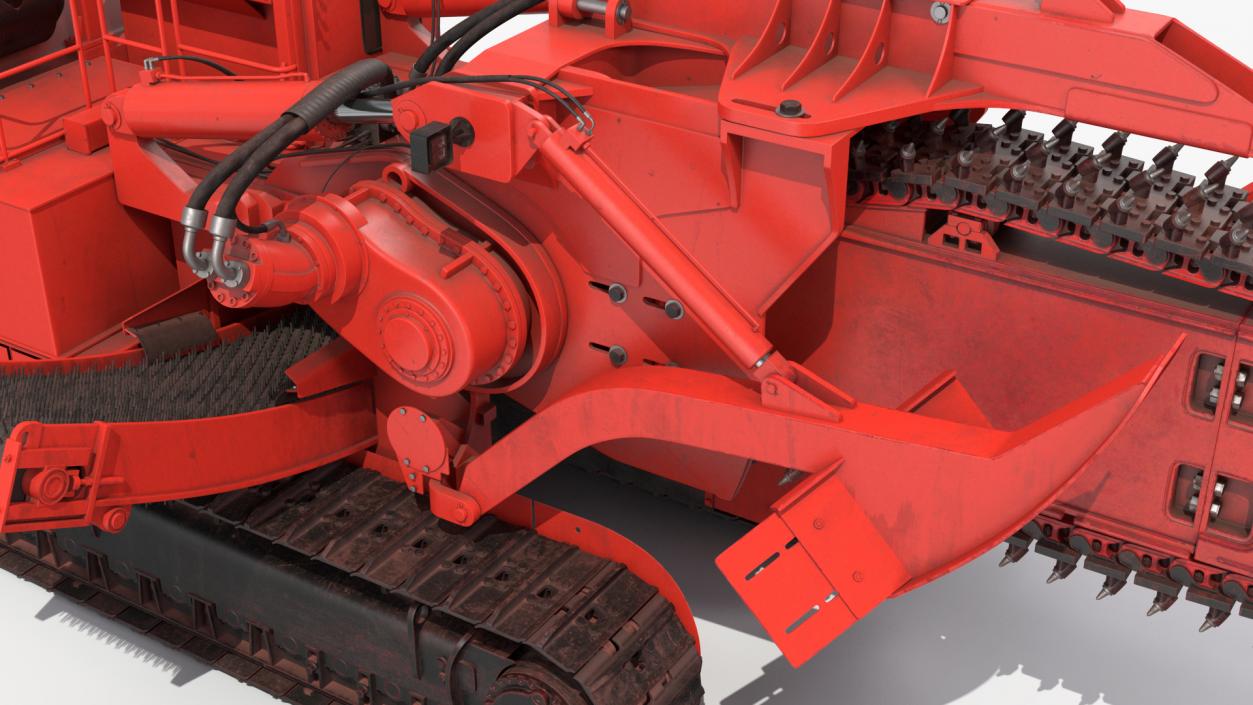 3D Trencher Machine Red Dusty