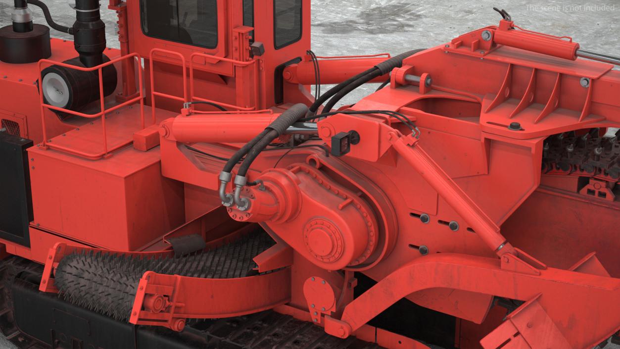 3D Trencher Machine Red Dusty