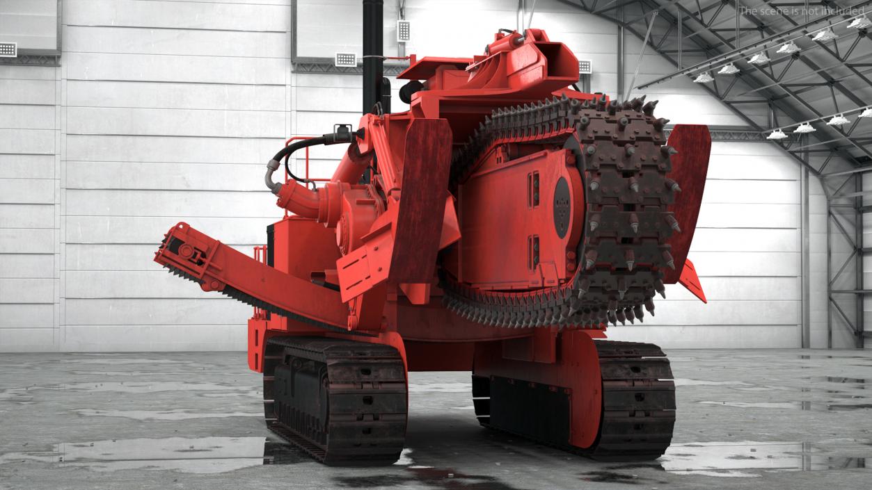 3D Trencher Machine Red Dusty