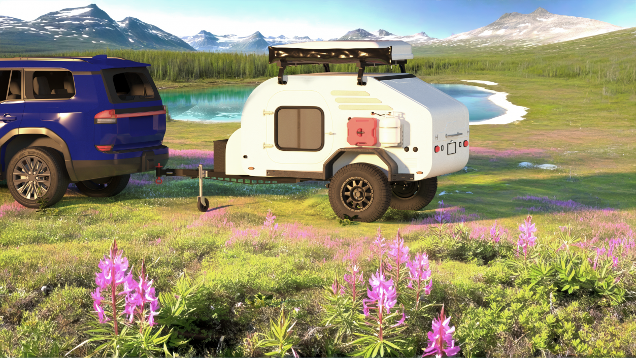 3D model Travel Trailer White