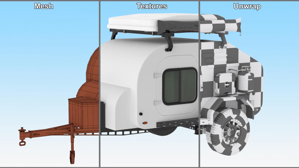 3D model Travel Trailer White