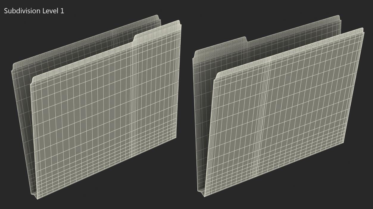 Open Paper File Folder 3D